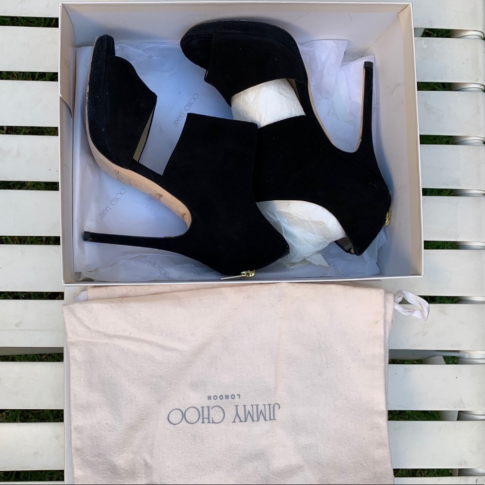 JIMMY CHOO ‘Private’ Suede Leather Sandal 8 - Picture 2 of 13